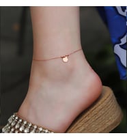 Rose Gold Kaplama Yarım Elma Figürlü Dorika Gümüş Halhal
