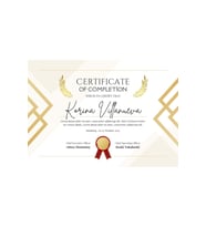Gold Luxury Certificate Of Completion