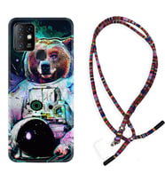 INFINIX Hot 8 9 10 11S Hot 10 Play 10T Kılıf Boyun Asklı Rasta Silikon Astronot Panda 1755