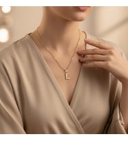 STİL İNCİSİ/XUPING JEWELRY L TAŞLI HARF KOLYE