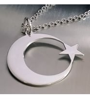 Ay Yıldız Gümüş Kolye Özel Gün Hediyesi
