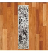 Kareli ve Soyut Desenli 80 x 300 Yün Yolluk