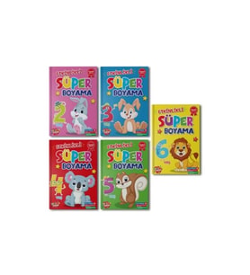 Süper Boyama 10 set+1 Set (55 Kitap)