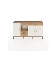 Arges Konsol 4 Raflı 4 Çekmeceli 3 Kapaklı 176x30x99 Çam-Aytaşı/Çam
