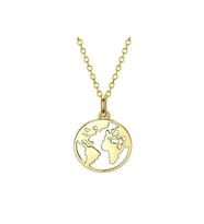 Gold Renk Dünya Kadın Kolye Çelik (Gümüş)