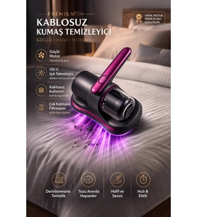 Glr G-168 Güçlü Akar Temizleyici UV Işınlı El Tipi Yatak ve Koltuk Hijyen Süpürgesi 100W, 12V Lit