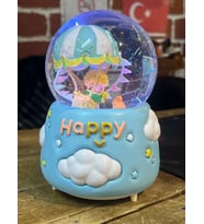 Mega Boy Kar Küresi Küçük Prens Full Otomatik Kar Püskürtmeli Işıklı Müzikli