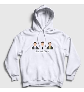 Presmono Unisex Beyaz Characters Dizi The Office Kapüşonlu Sweatshirt 345100tt
