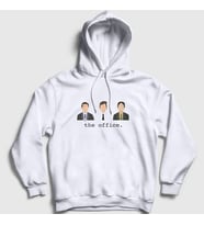 Presmono Unisex Beyaz Characters Dizi The Office Kapüşonlu Sweatshirt 345100tt