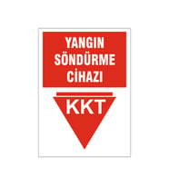 Yangın söndürme cihazı KKT, isg uyarı levhası