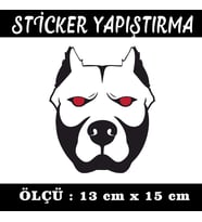 pitbull kırmızı göz etiket sticker - 2 adet çıkartma araba motosiklet kask atv tablet pc buzdolabı otomobil bilgisayar uyumlu