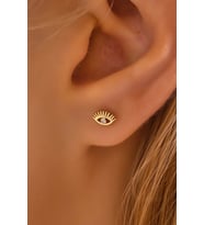 MOOM MÜCEVHERAT 14 Ayar Altın Tragus Küpe Göz Vidalı