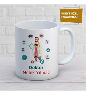 Kişiye Özel İsim Yazılabilir Doktor Kupa Bardak