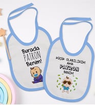 BK Kids Patron Tasarımlı 2’li Mavi Mama Önlüğü-1