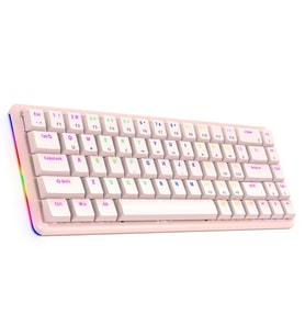 Rampage REBEL Pembe Low Profile RED SWITCH Mekanik Gaming Oyuncu Klavye US Layout Rainbow