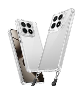 Xiaomi 14T Kılıf Airbagli Takılabilir Askı Aparatlı Snap Silikon Kapak (Şeffaf)