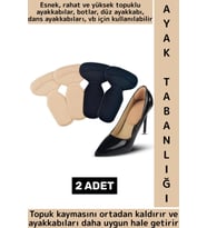 Kendinden Yapışkanlı Konforlu Esnek Kaydırmaz Taban Destekli Ayak Topuk Vurma Önleyici Ped 2 Adet