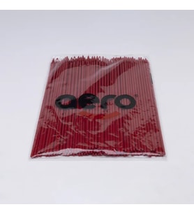 Aero Çuvaldız Plastik Dar Delik Uzun 24 cm (100 Adet) Kırmızı