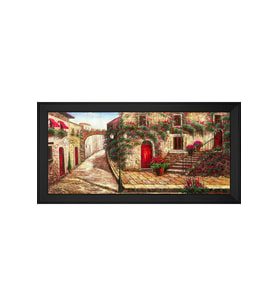 Manzara Temalı Kanvas Tablo 50 x 70 cm Siyah Çerçeve