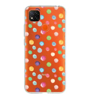 PrintiFy Xiaomi Redmi 9C ile Uyumlu 1mm Slim Fit Water Color 6 Baskılı Şeffaf  Kılıf