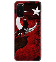 Samsung A02S A03S A10 A12 A13 A21S A22 Kılıf Desenli Silikon Wolf and Moon 2 1381
