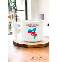 Tanem Azerbaycan Tasarımlı Baskılı T Kupa Bardak , Azeri, Bakü, Qarabağ, Karabağ, Baskılı Kupa Bardağı