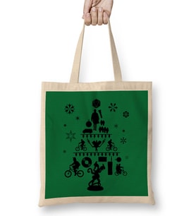 Stranger Things Christmas Tree Silhouette Bez Çanta Uzun Saplı