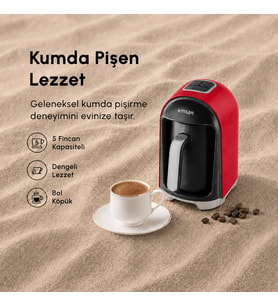 Emsan Kumda 5 Fincan Kapasiteli Türk Kahve Makinesi Ruby
