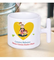 Canımız Babamız Babalar Günün Kutlu Olsun Yazılı Hediyelik T Kupa Bardak-2