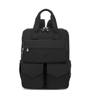 Büyük Boy Krinkıl Kumaş Sırt Çantası Smart Bags 1175 (Siyah)