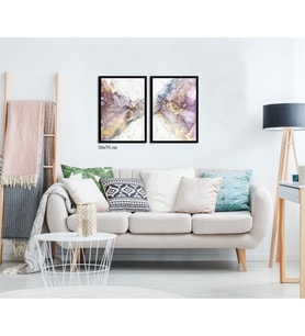 Çerçeveli Doku Efektli Tablo Seti 105x70 cm