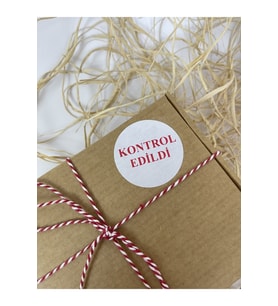 Kontrol Edildi 50 Mm Beyaz Yuvarlak Sticker Etiket 100 Adet