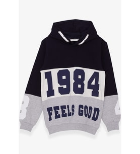 Breeze Erkek Çocuk Sweatshirt Baskılı 8-14 Yaş, Lacivert