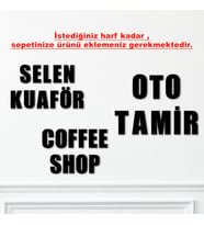 Kabartma Harfler Kişiye Özel (Siyah)