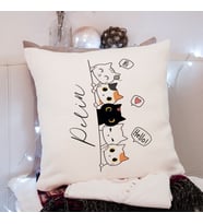 Kedi Tasarımlı Yastık Kişiye Özel
