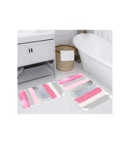 Rovigo Home Dijital Baskılı 2'li Banyo paspas Takımı RVG5261 (Pembe)