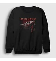 Presmono Unisex Siyah Wolf Disturbed Sweatshirt 61303tt