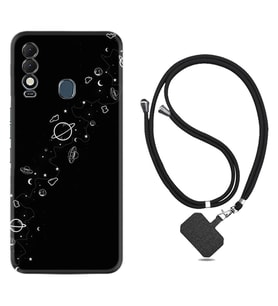 Tecno Spark 8T Kılıf Silikon Boyun Askılı İpli Desenli Silikon Planet 1620