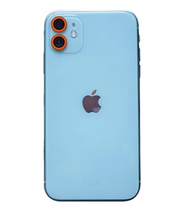 Newface Apple iPhone 11 Neon Fosforlu Kamera Lens - Turuncu