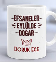 Kişiye Özel Efsaneler Eylülde Doğar Hediye Kupa Bardak Doğum Günü Hediyesi (Beyaz)