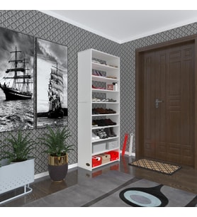 Kenzlife ayakkabılık goya byz 180*70*30 arkalıksız ayakkabı ofis dolabı iki bölme