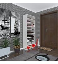 Kenzlife ayakkabılık goya byz 180*70*30 arkalıksız ayakkabı ofis dolabı iki bölme