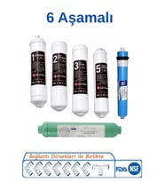 Lg Chem 6 Aşamalı Kapalı Kasa Su Arıtma Cihazı Filtre Seti Inline Filtre Ro Membran Post Karbon Tam Set