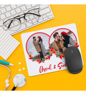 Kişiye Özel İki Fotoğraflı İsimli Mousepad