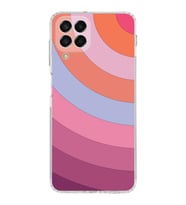 Samsung Galaxy M33  Kamera korumalı Kapak Renk Cümbüşü Tasarımlı  Şeffaf Kılıf