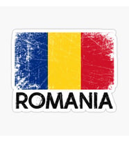 Romanya Bayrak Design Araba Sticker Etiket 19Cm