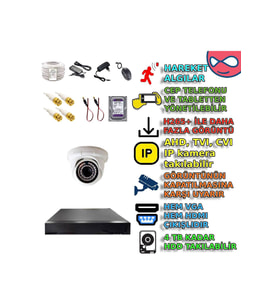 XMPro 1 DOME KAMERALI 1080P 36 IRLED GÜVENLİK KAMERA SETİ