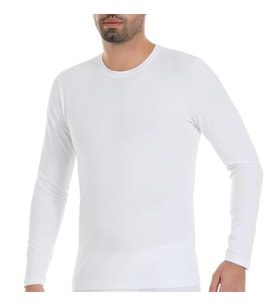 6 Adet Yıldız Erkek Likralı Uzun Kollu T-Shirt Fanila Beyaz 85