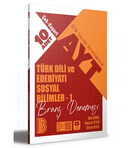 Benim Hocam AYT Türk Dili ve Edebiyatı Sosyal Bilimler - 1 Çek Kopar 10'lu Branş Denemesi