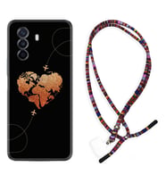 Huawei Nova Y70 Y90 Nova 9 SE  Kılıf Boyun Asklı Rasta Silikon Plane Heart 1721